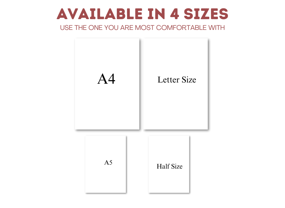 Lined and Dot Grid Paper Printable | A4, A5, Letter, and Half Size | Instant Download PDF - Wesecurelife