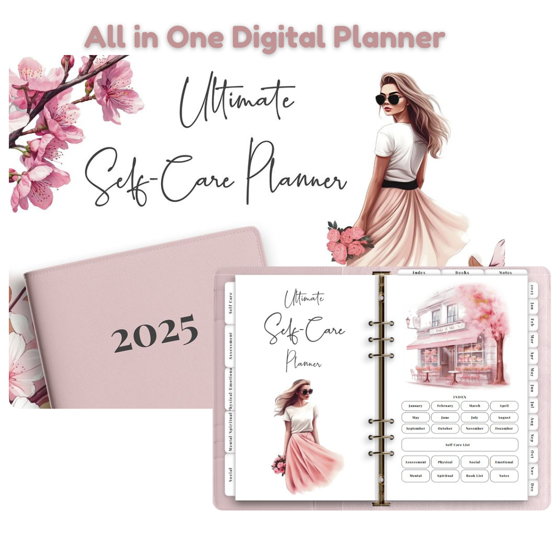 All-in-One Digital Planner: Daily, Weekly & Monthly for Goodnotes & iPad | Self-Care & Productivity Journal - Wesecurelife