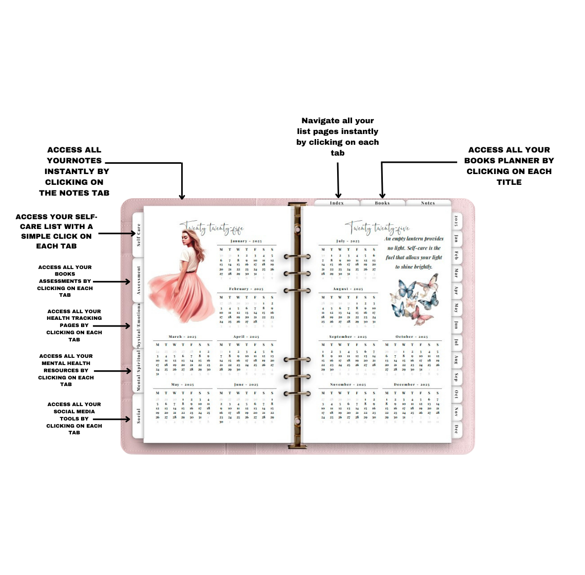 All-in-One Digital Planner: Daily, Weekly & Monthly for Goodnotes & iPad | Self-Care & Productivity Journal - Wesecurelife